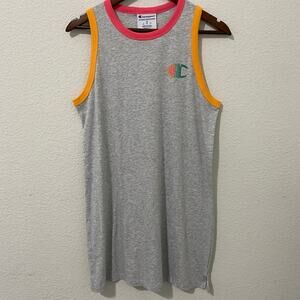Champion Athletic Dress Womens Size M Mini Sleeveless Cotton Colorful Detail